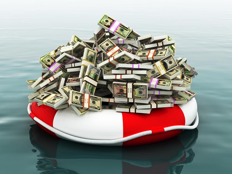 Bob Ritter's Blog #206 Effective Wealth Planning Regardless of Biden’s Tax Promises Life Preserver full of cash image