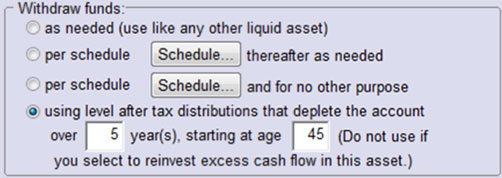 Bob Ritter's Blog #21 Wealthy and Wise Equity Calculator withdraw funds image