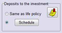 Deposits to the investment image